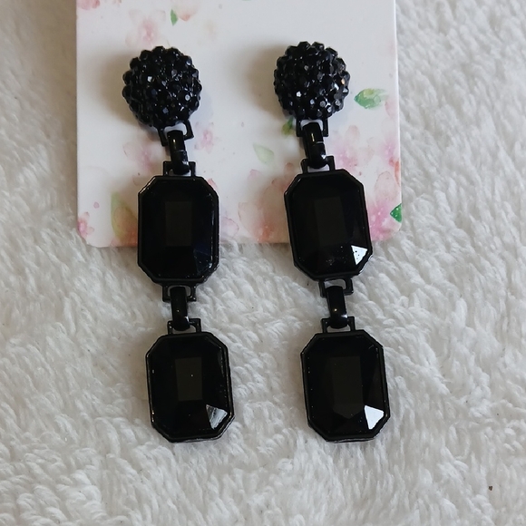 Jewelry - Elegant Black Dangle Earrings